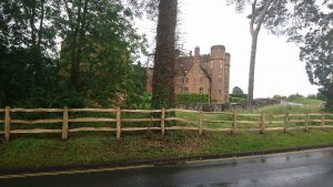 new oak fence Kenilworth Castle