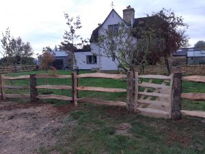 #cleft oak gate #cleft oak fence #cleft post and rail #oak fence